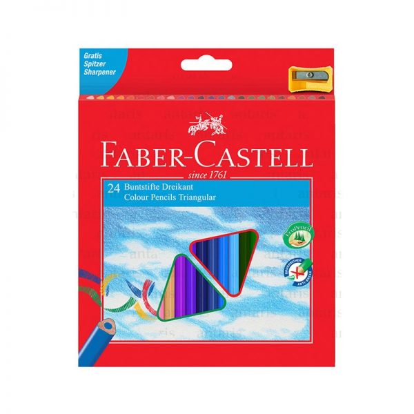 Karandaş 24rəng + qələm yonan Faber-Castell
