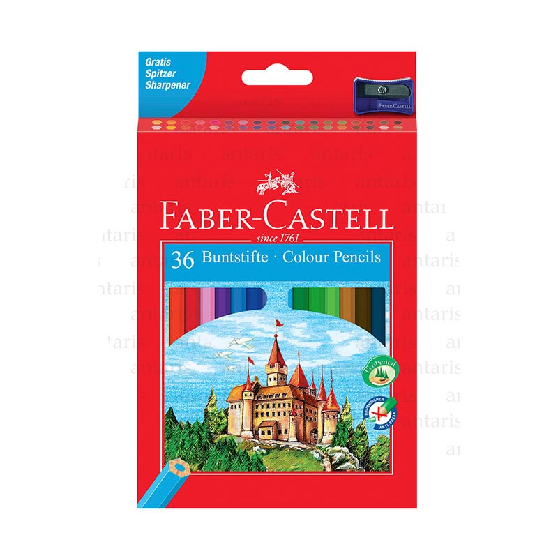 Karandaş 36rəng + qələm yonan Faber-Castell