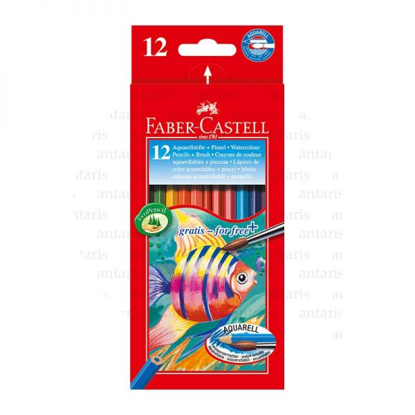 Karandaş + fırça 12rəng Faber-Castell
